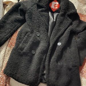 black teddy coat